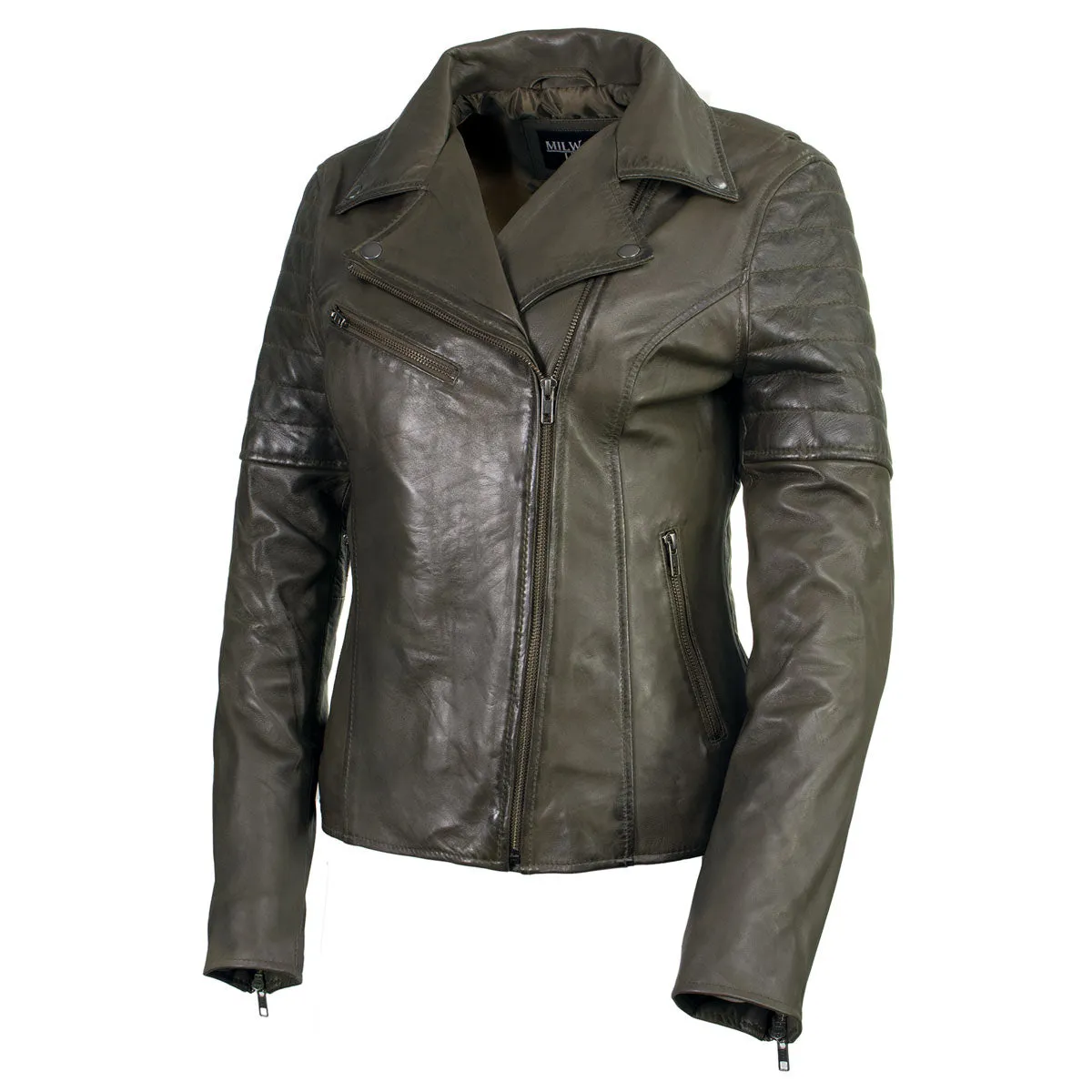 Milwaukee Leather Women's Duchess Olive Motorcycle Style Fashion