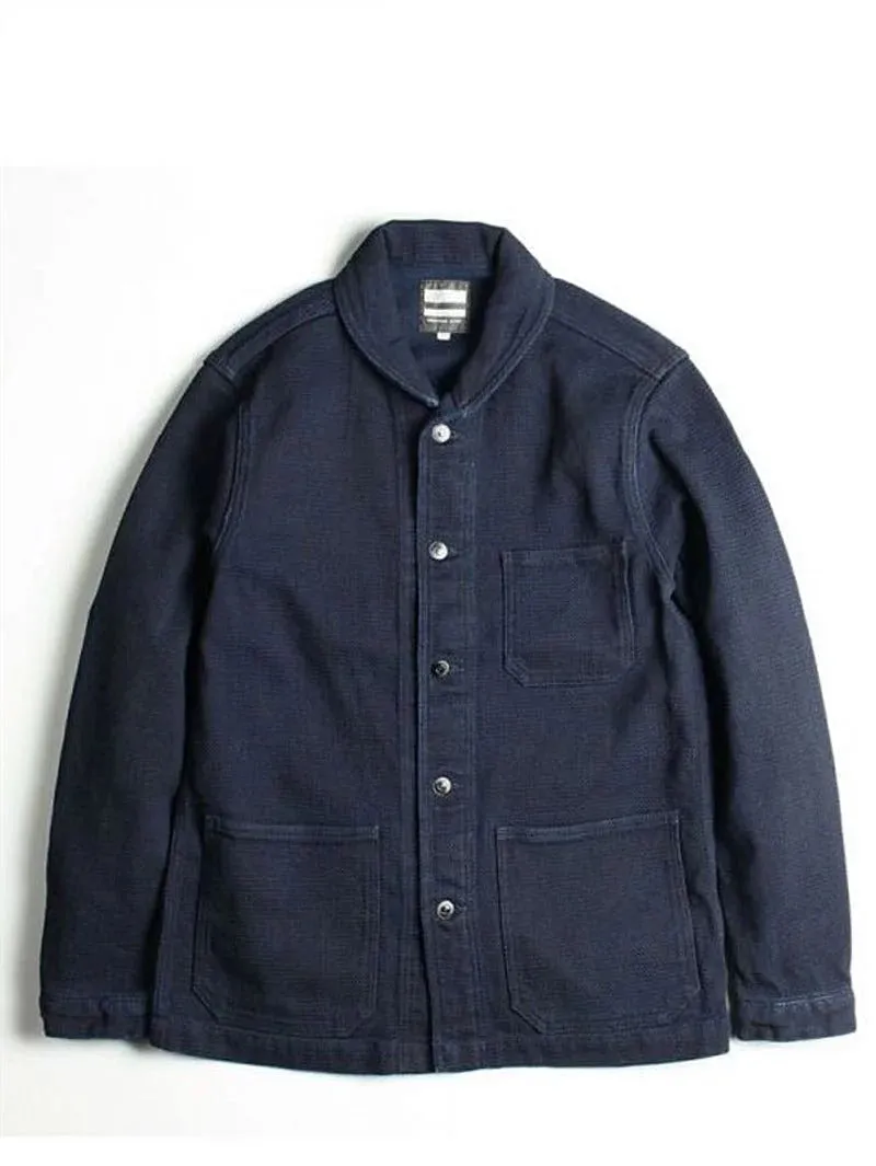 Momotaro - Indigo Dobby Coverall