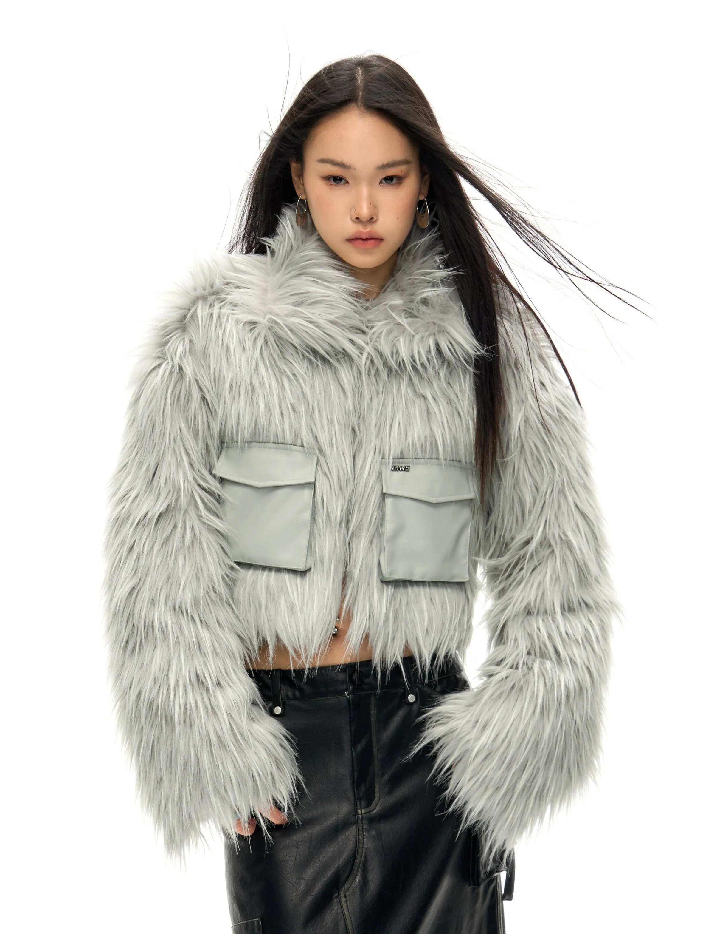 Nature Clique Everyday Fashion Eco-friendly Long Fur Coat