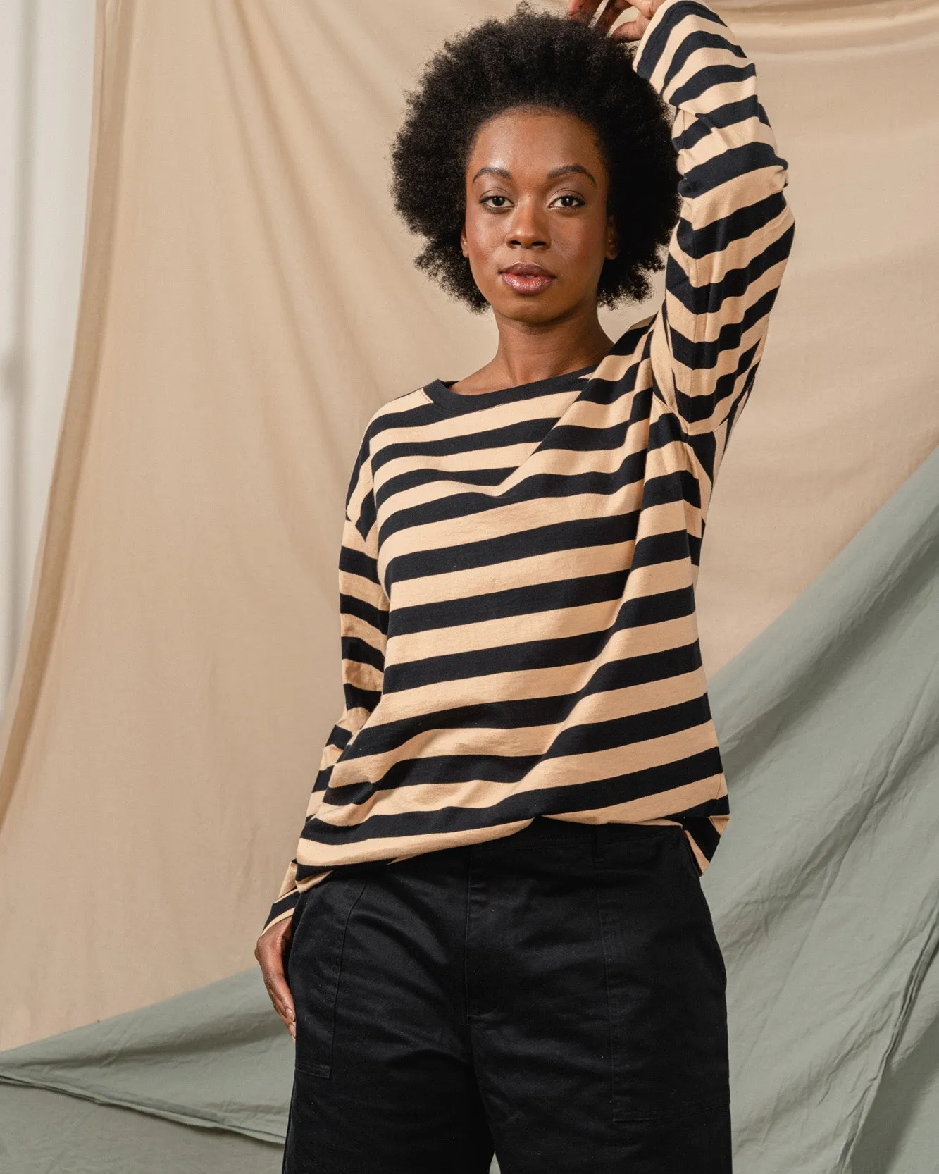 Organic Striped Long-Sleeve Tee