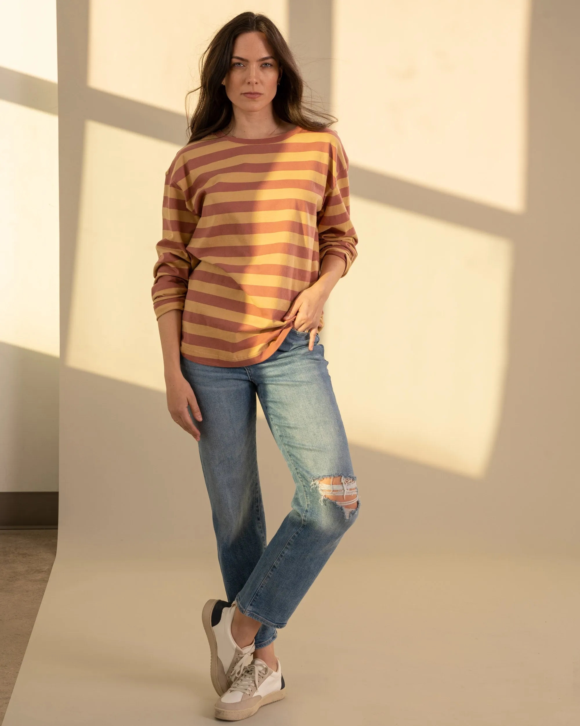 Organic Striped Long-Sleeve Tee