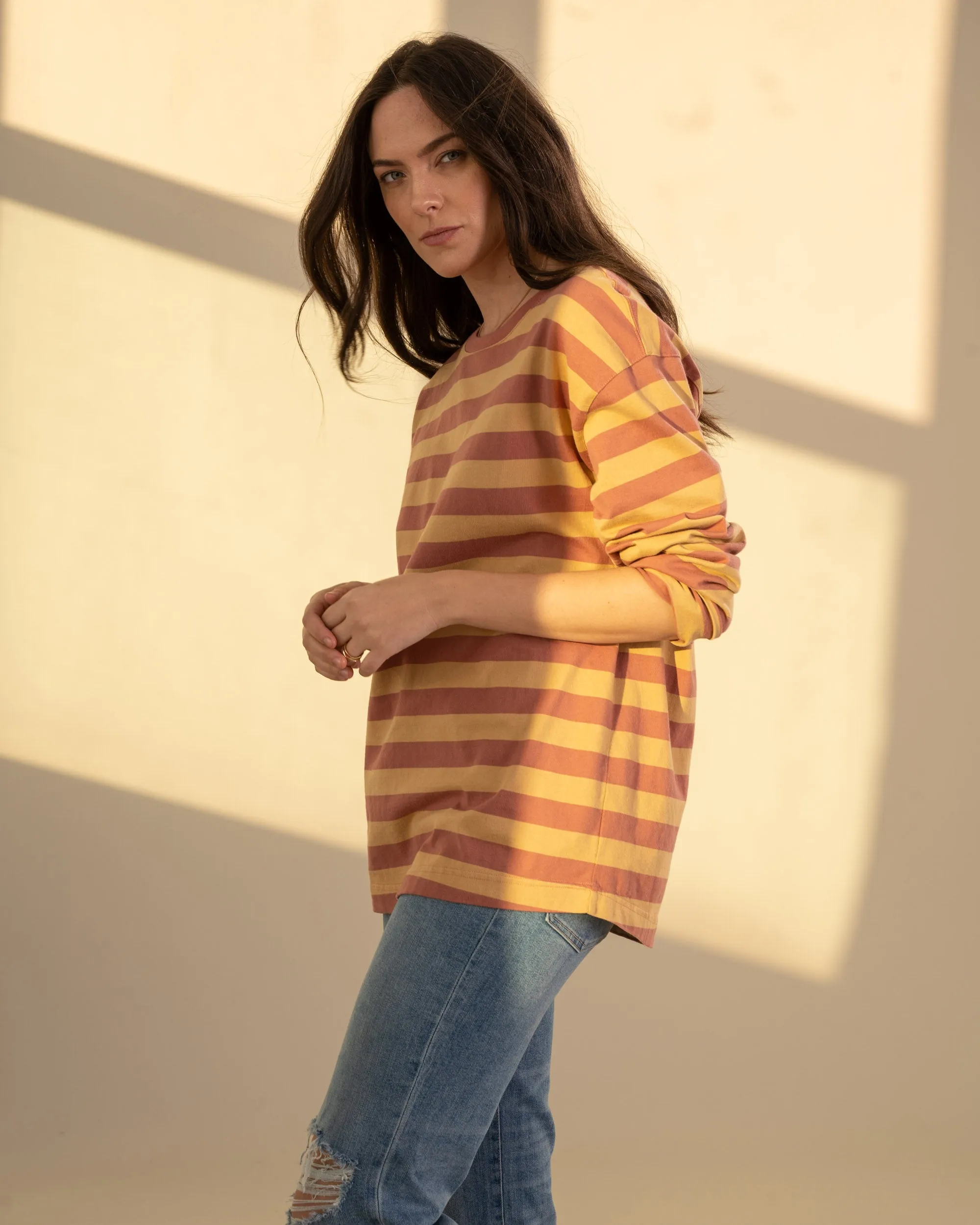 Organic Striped Long-Sleeve Tee