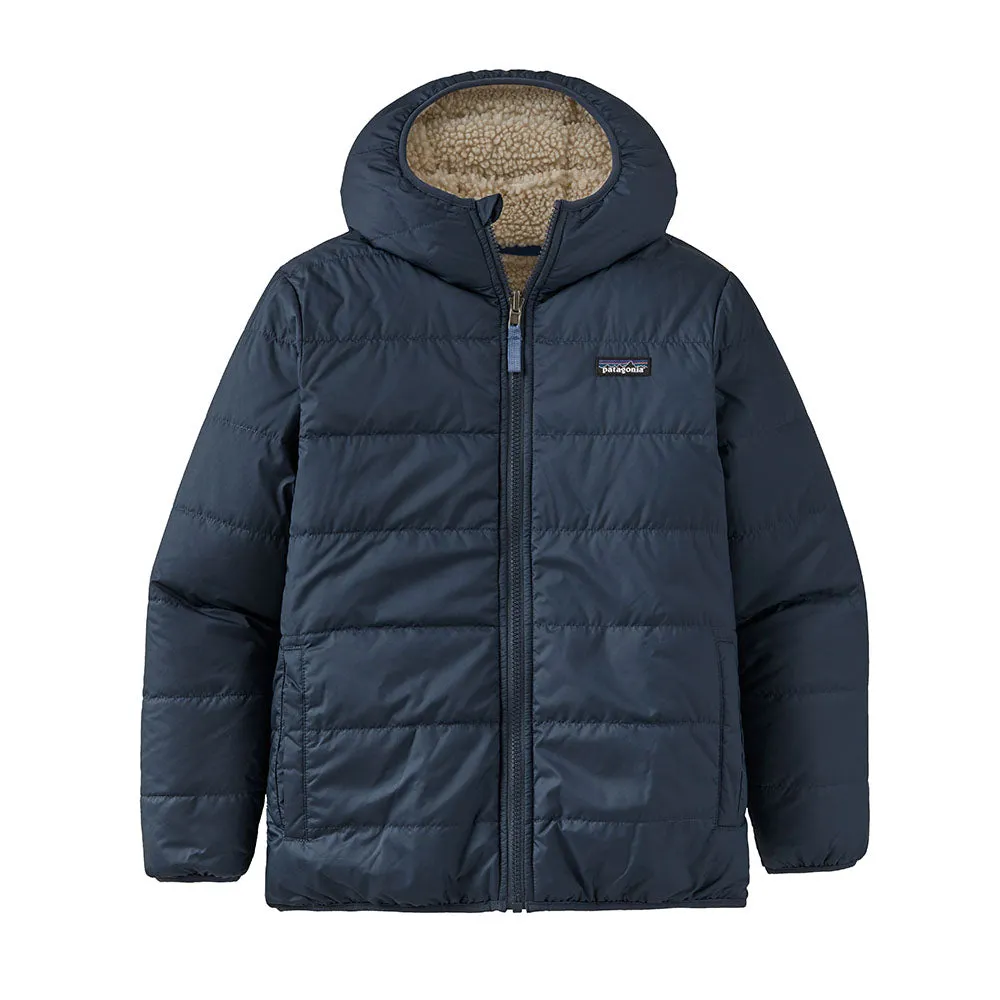 Kids Reversible Ready Freddy Hoody in New Navy by Patagonia.