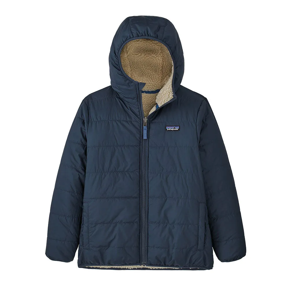 Kids Reversible Ready Freddy Hoody in New Navy by Patagonia.