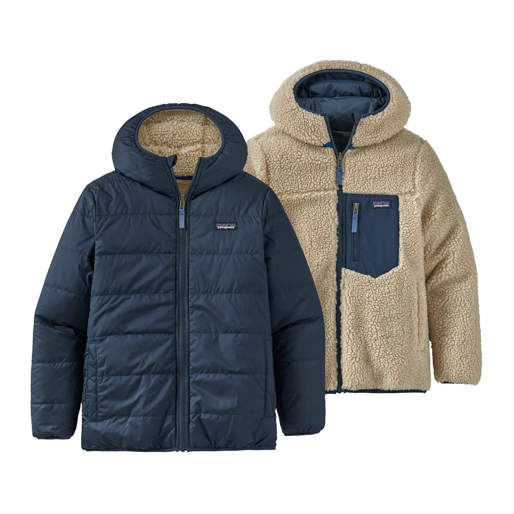 Kids Reversible Ready Freddy Hoody in New Navy by Patagonia.