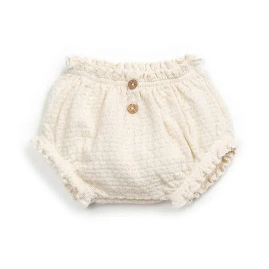 Play Up - Organic Knit Tank Top   Bloomers Set - Cream