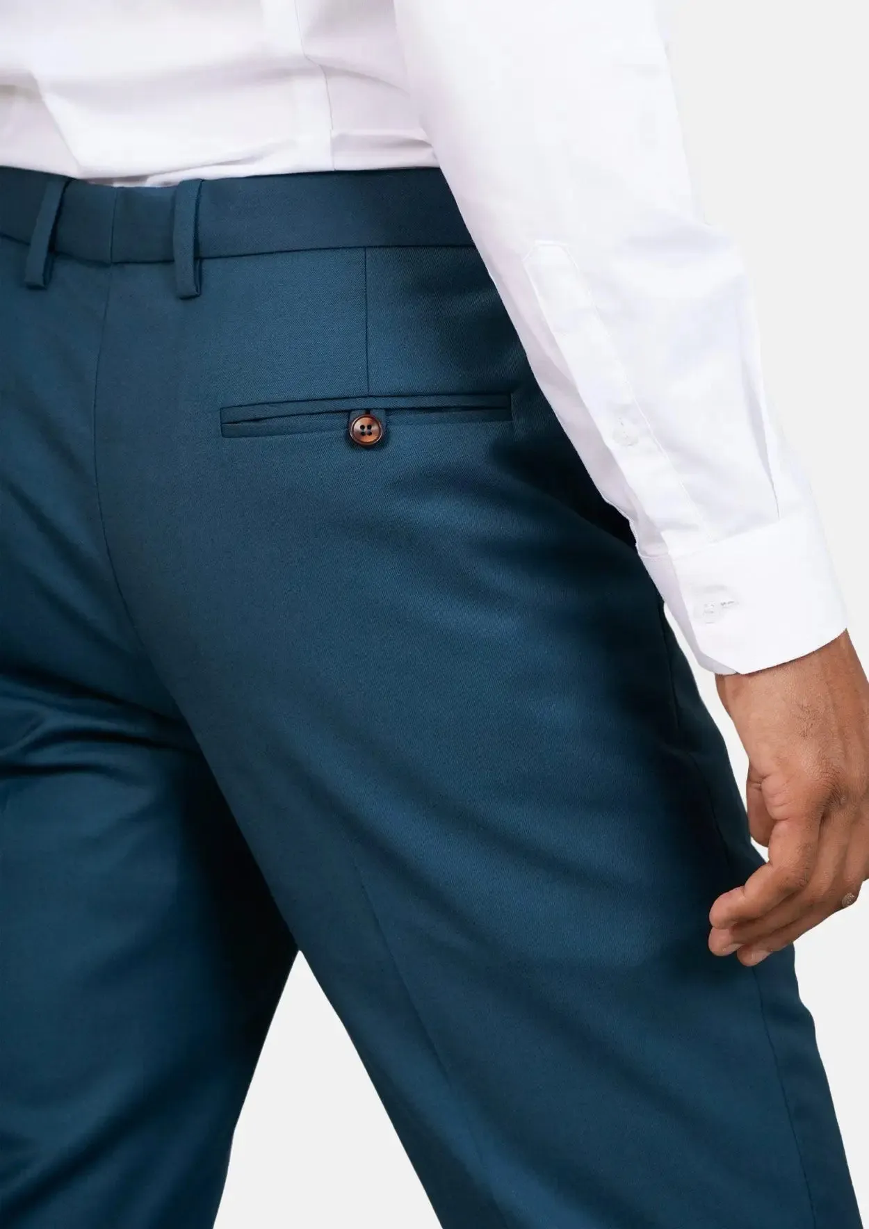 Prussian Teal Twill Pants