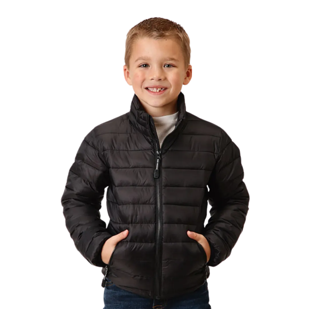 Roper Kid's Nylon Parachute Black Jacket