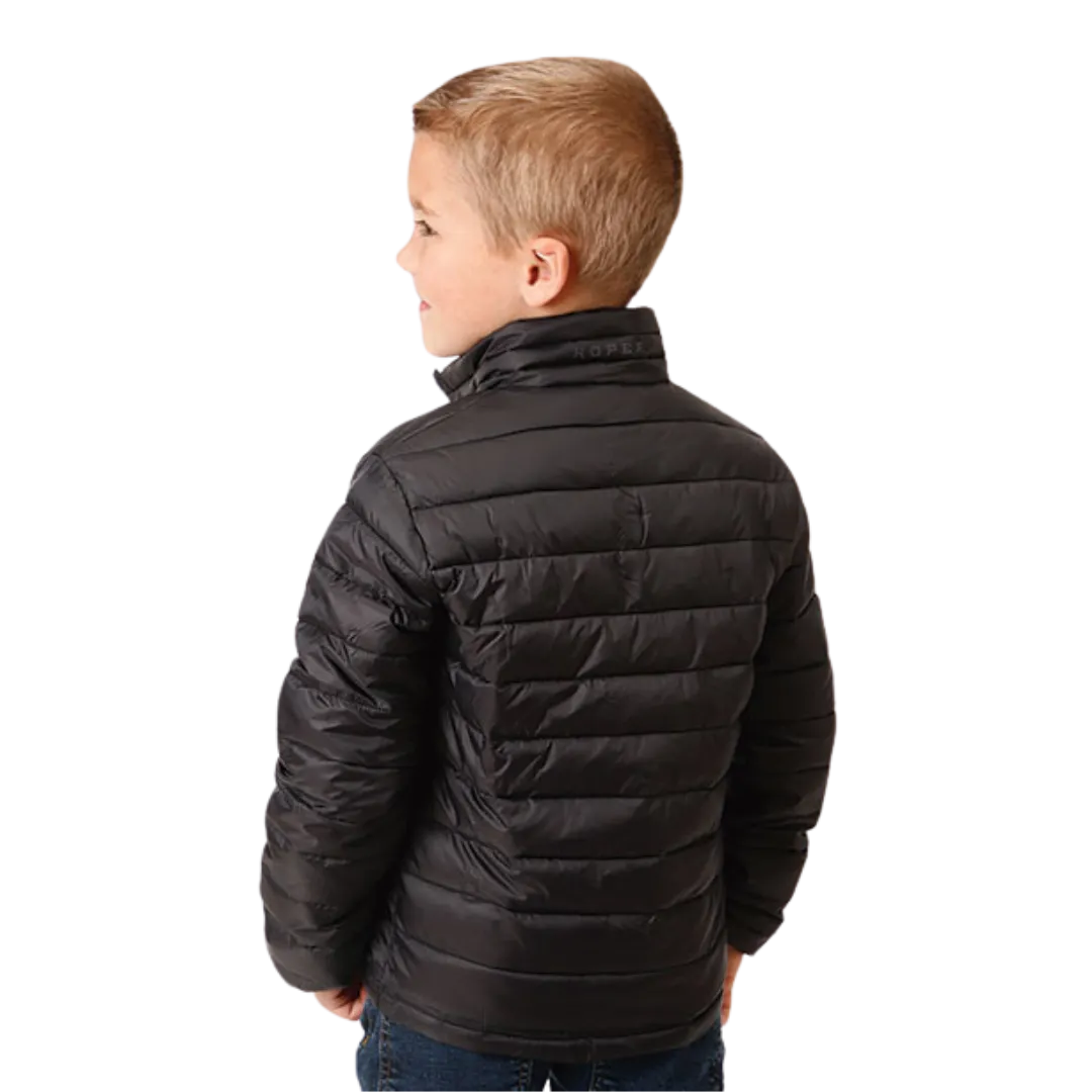 Roper Kid's Nylon Parachute Black Jacket