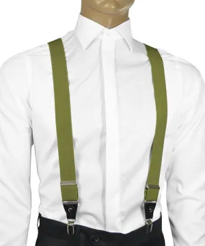 Solid Summer Green Men's Suspenders