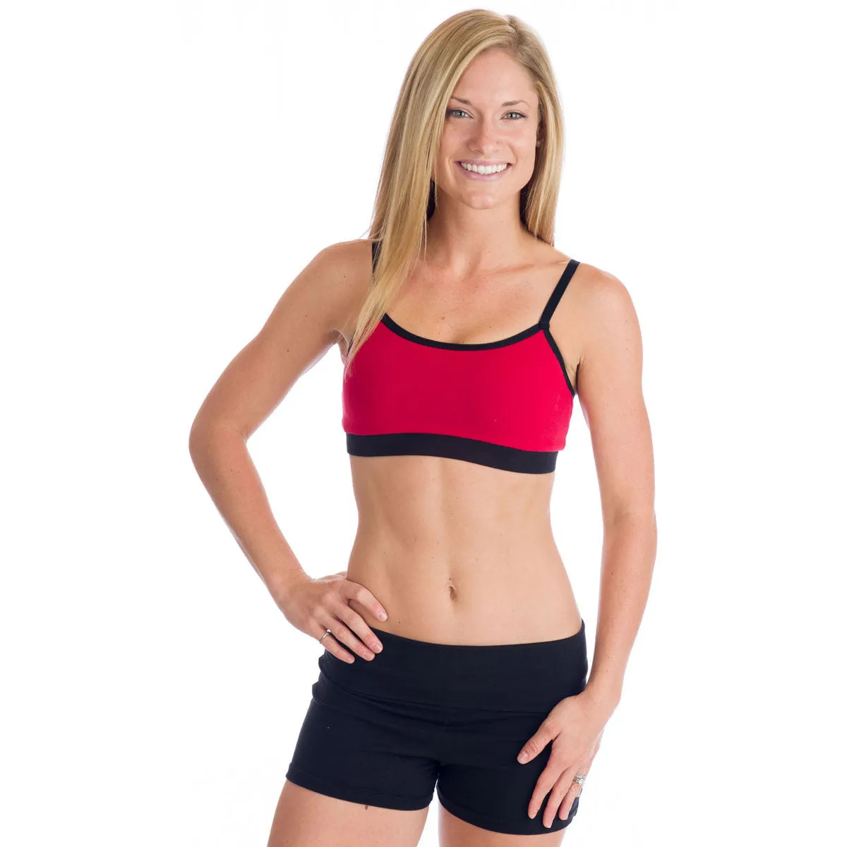 Strength Reversible Sports Bra - Black and Red