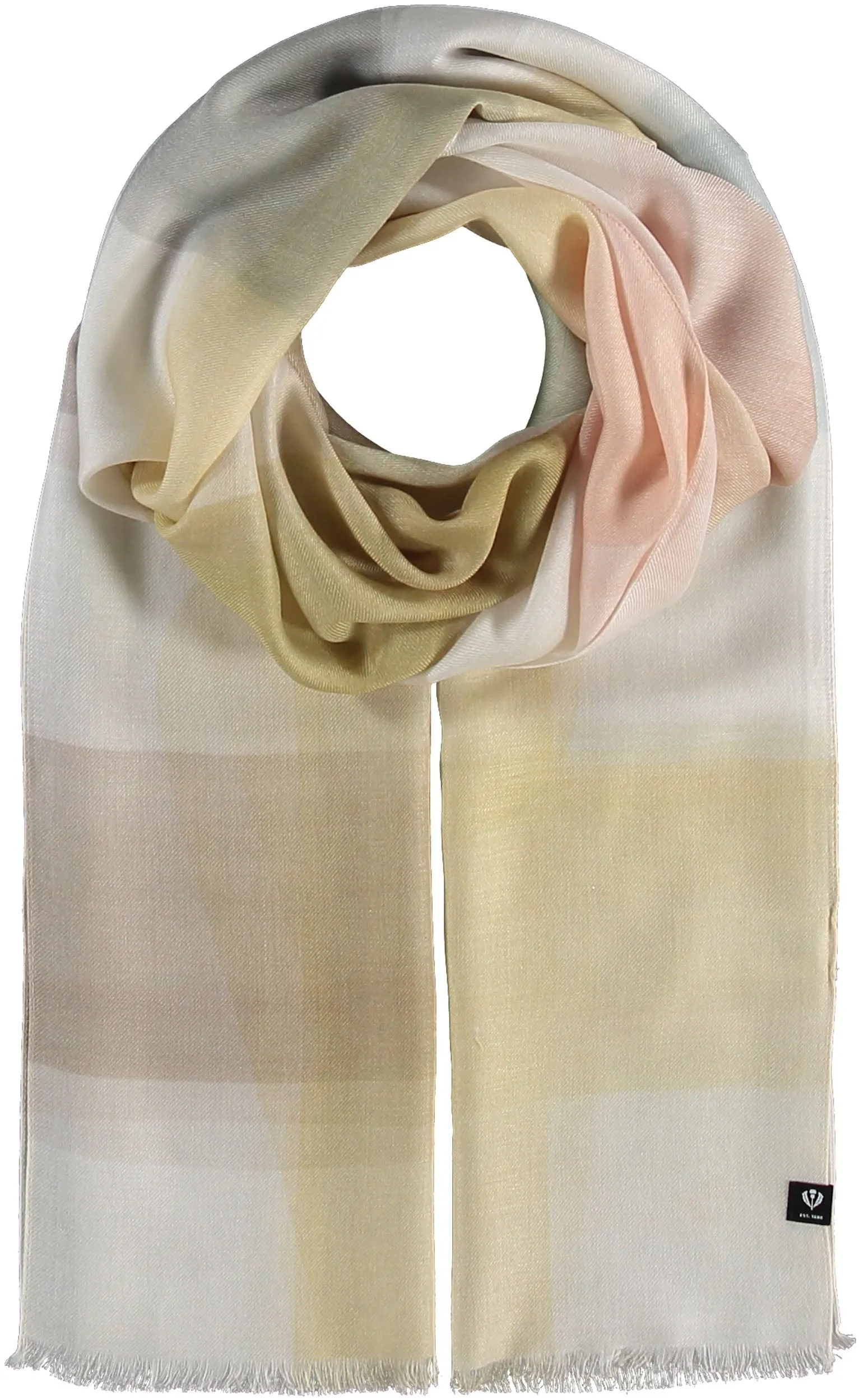 Sustainability Edition Colour Block Swirl Viscose Scarf