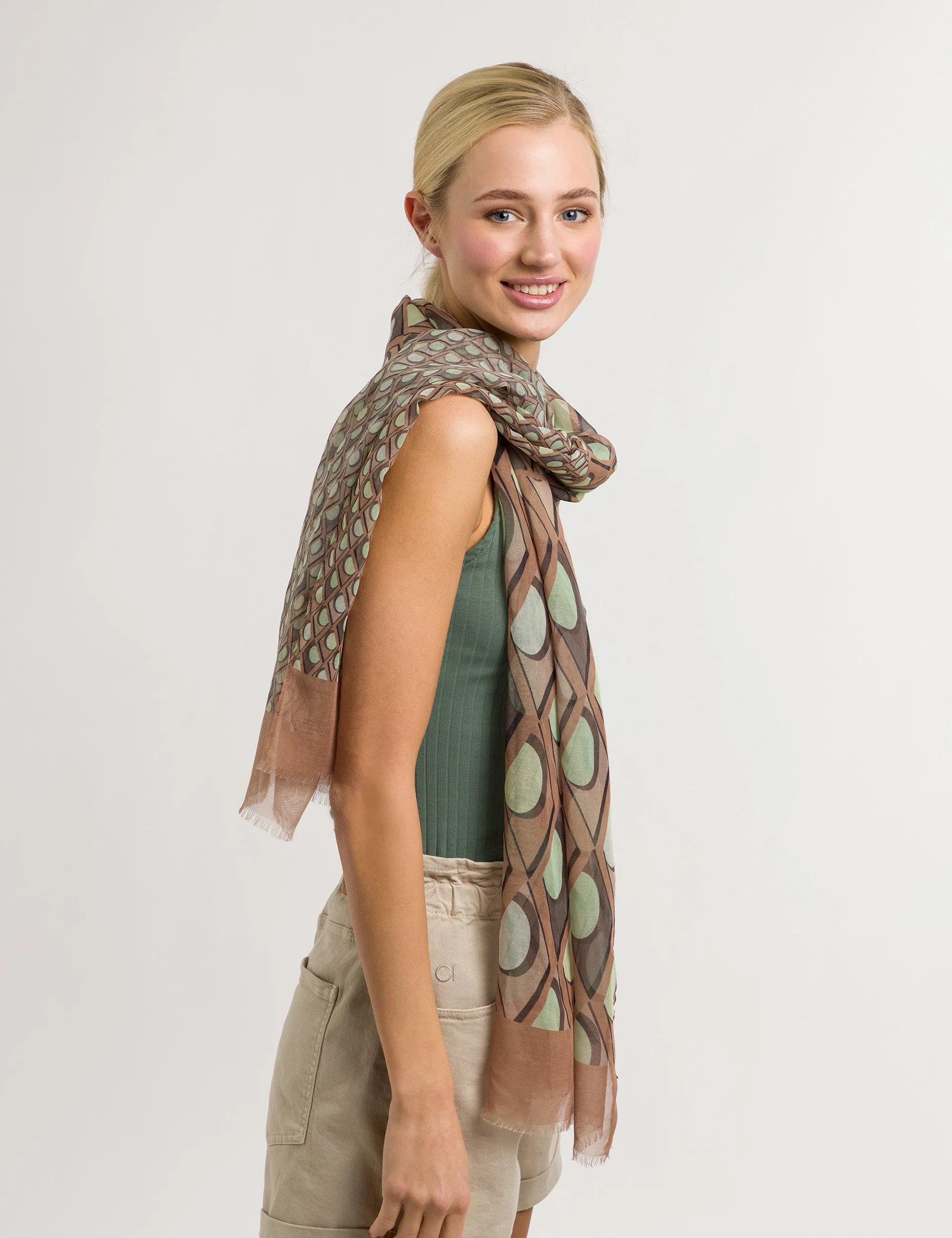 Sustainability Edition Geo Diamond Recycled Scarf