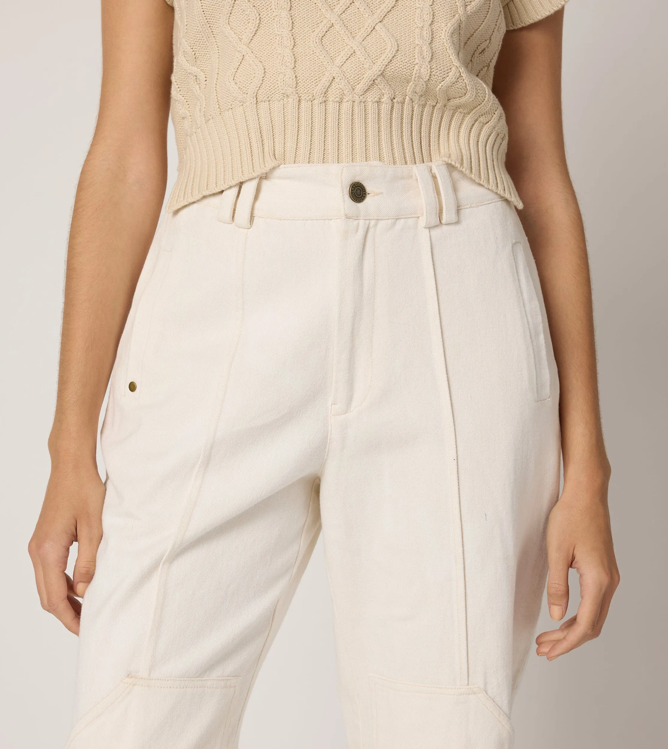 Taylor Trouser | Dark Ivory