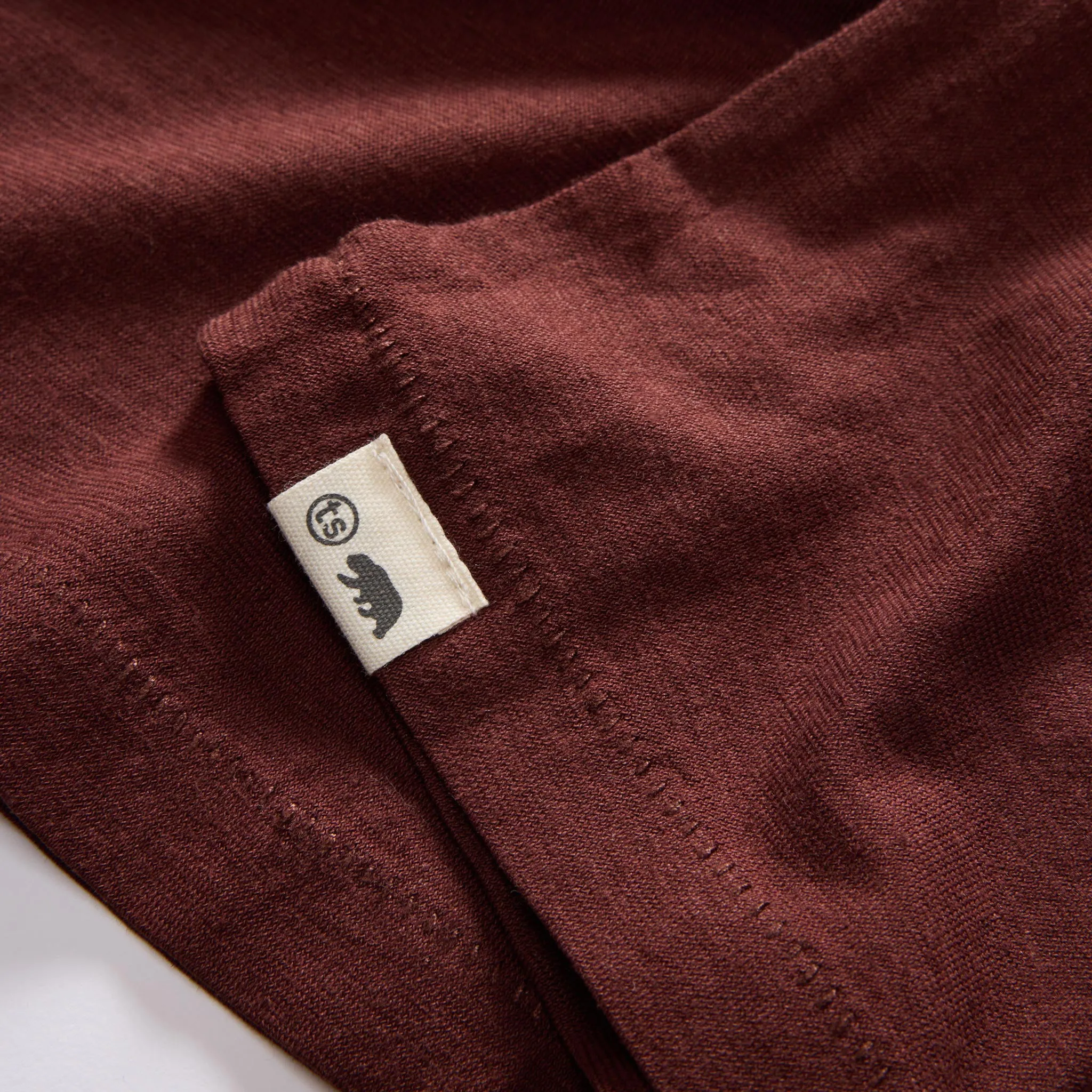 The Cotton Hemp Tee in Black Cherry