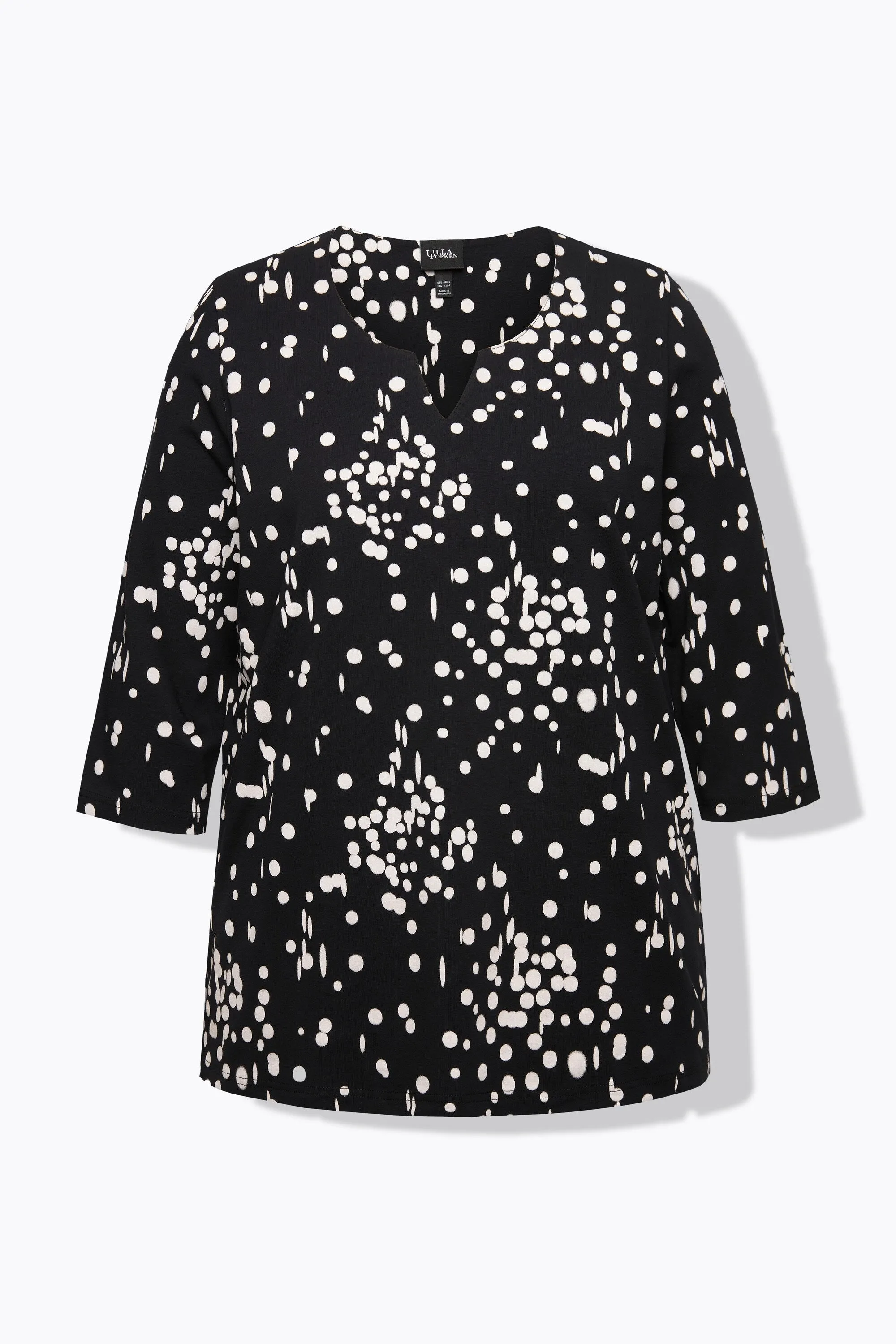 Ulla Popken Top in Black Polka Dot