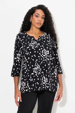 Ulla Popken Top in Black Polka Dot