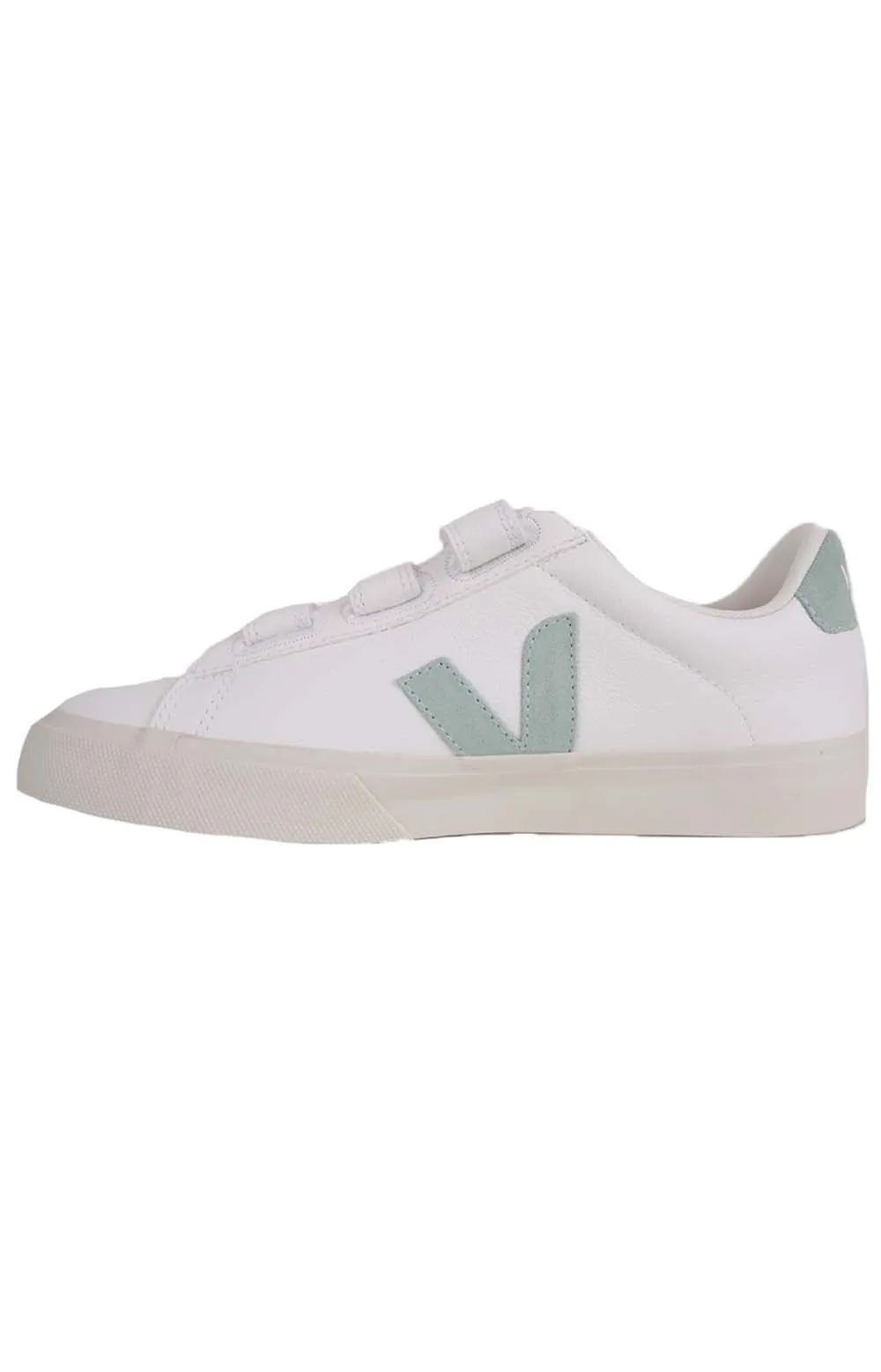 Veja Recife Eco-Friendly Leather Sneakers - Bright White/Matcha