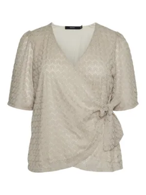 Vero Moda Curve Becca Top in Cream