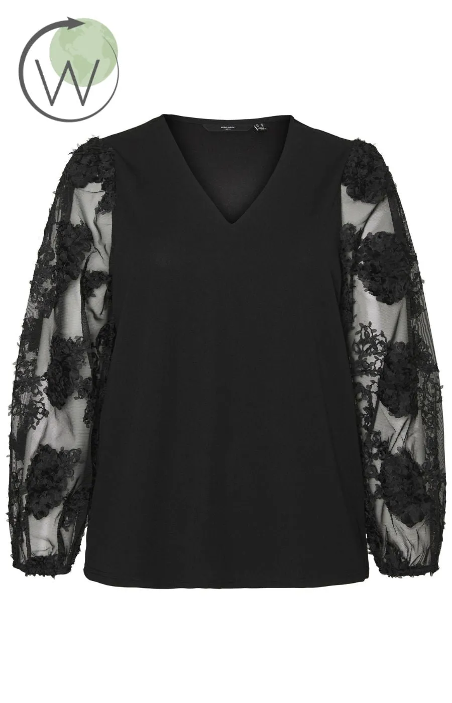 Vero Moda Curve Emmaly Blouse in Black