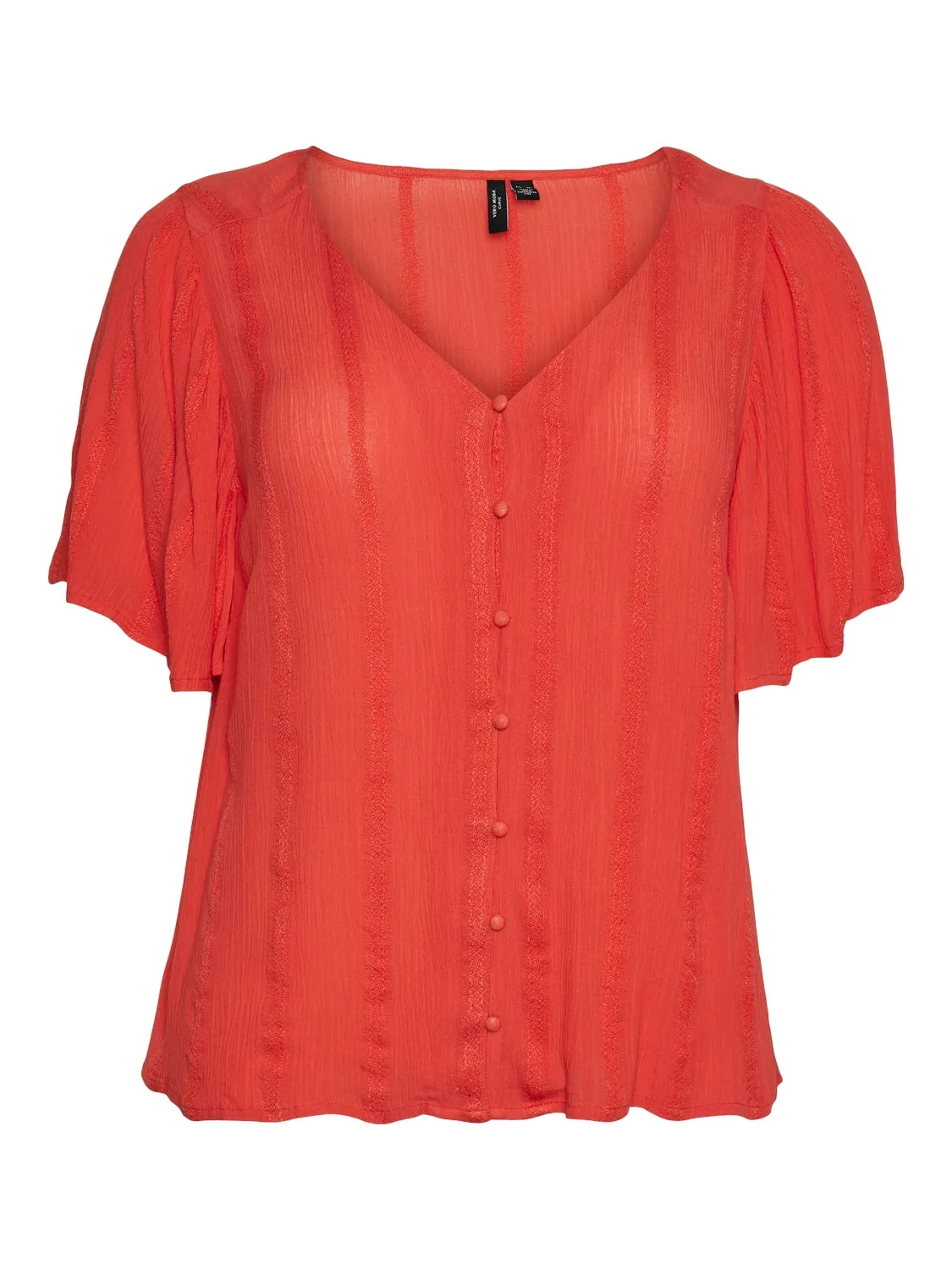 Vero Moda Curve Kanva Blouse in Coral