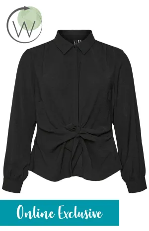 Vero Moda Curve Raluna Shirt in Black