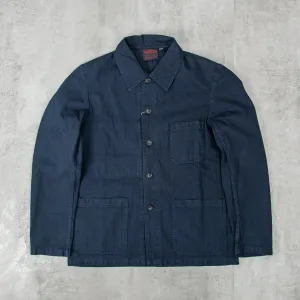 Vetra Herringbone Workwear Jacket Style 5 - Navy Blue Classic Outdoor Jacket for Men