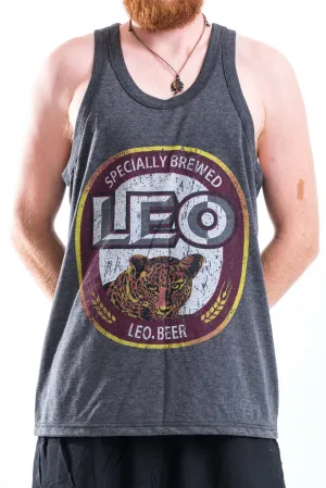 Vintage Style Leo Beer Tank Top in Black