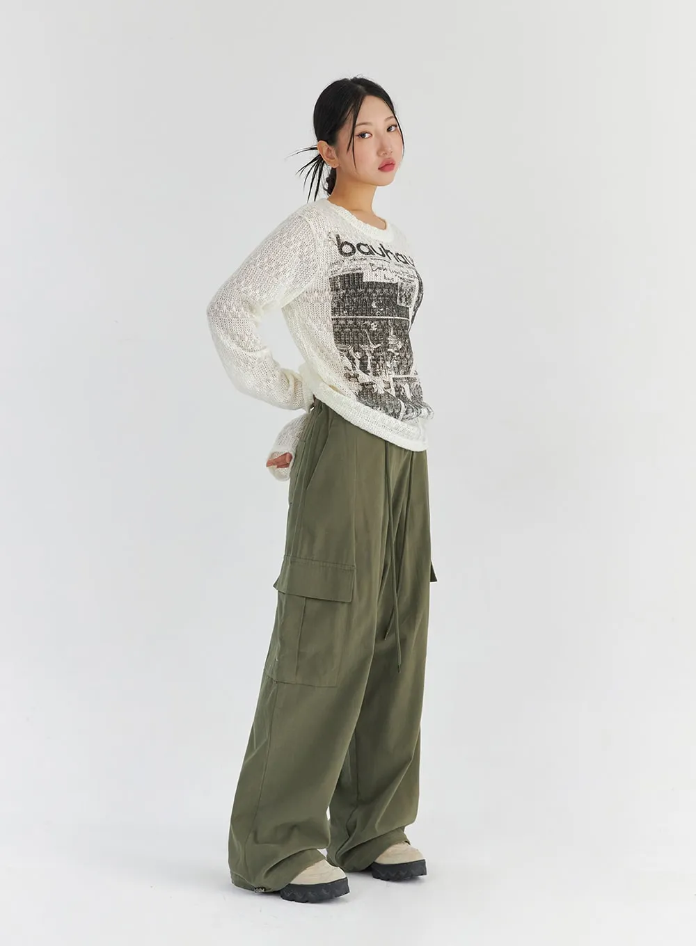 Waist String Cargo Pants CS325