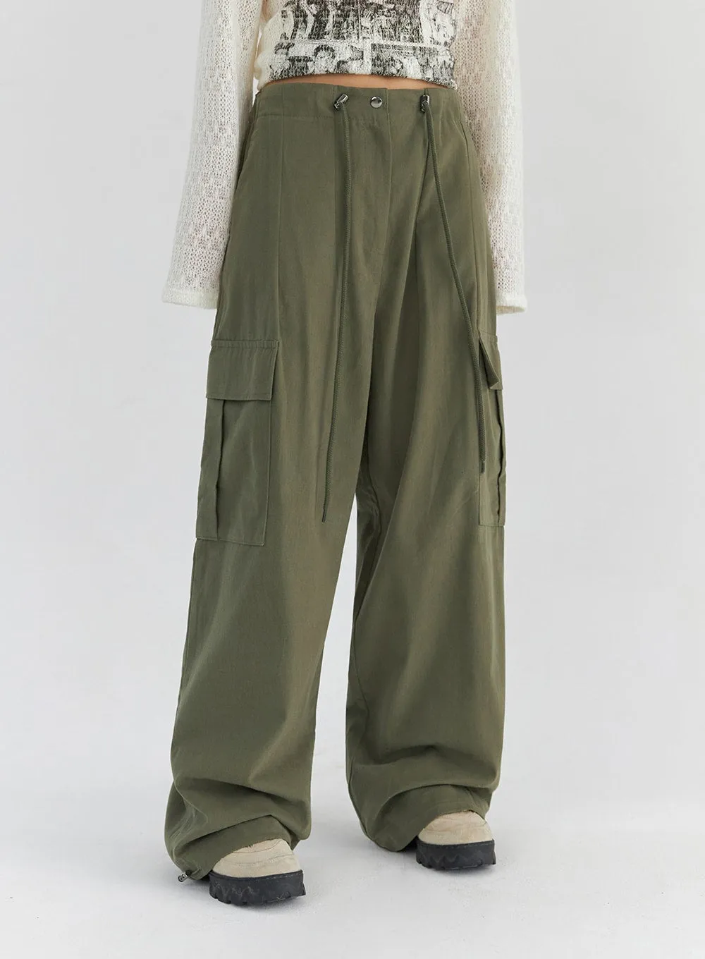 Waist String Cargo Pants CS325