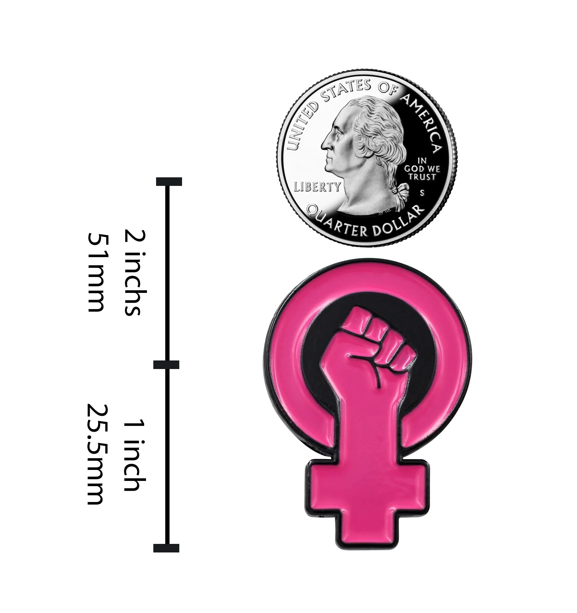 Women's Power - Raised Feminist Fist Protest Enamel Pin