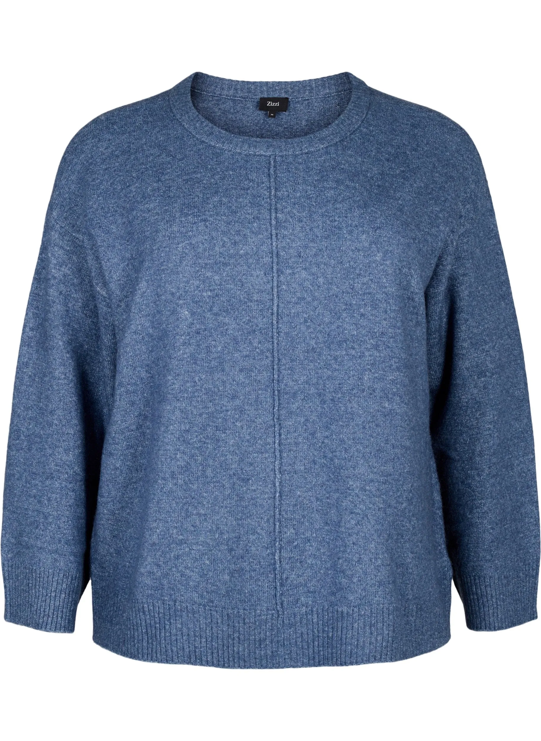 Zizzi Vista Knit Jumper in Blue